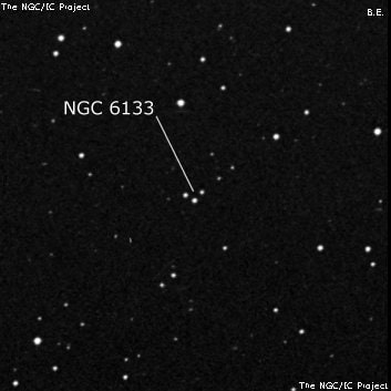 NGC 6133 - три звезды. Описание NGC 6133:, Объект глубокого космоса в созвездии Дракон