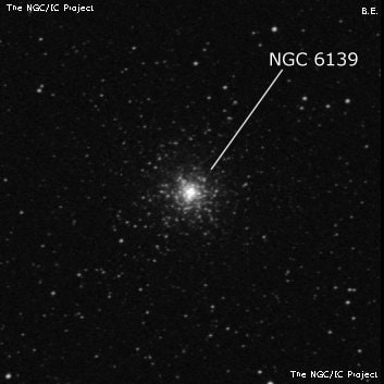 NGC 6139 - шаровое скопление звёзд. Описание NGC 6139:, Шаровое скопление в созвездии Скорпион