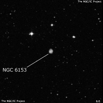 NGC 6153 - планетарная туманность. Описание NGC 6153:, Планетарная туманность в созвездии Скорпион