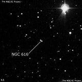 NGC 616 - две звезды. Описание NGC 616:, Двойная звезда в созвездии Треугольник