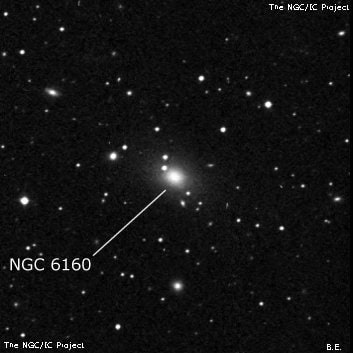 NGC 6160 - эллиптическая галактика. Описание NGC 6160:, Галактика в созвездии Геркулес