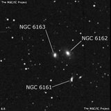 NGC 6163 - спиральная галактика с баром. Описание NGC 6163:, Галактика в созвездии Геркулес