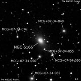 NGC 6166 - эллиптическая галактика. Описание NGC 6166:, Галактика в созвездии Геркулес