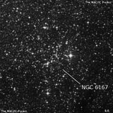 NGC 6167 - рассеянное скопление звёзд. Описание NGC 6167:, Рассеянное скопление в созвездии Наугольник