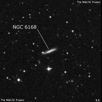 NGC 6168 - спиральная галактика. Описание NGC 6168:, Галактика в созвездии Геркулес