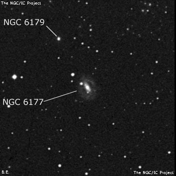 NGC 6177 - спиральная галактика с баром. Описание NGC 6177:, Галактика в созвездии Геркулес