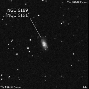 NGC 6189 - спиральная галактика с баром. Описание NGC 6189:, Галактика в созвездии Дракон