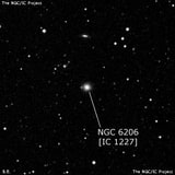 NGC 6206 - линзовидная галактика. Описание NGC 6206:, Галактика в созвездии Дракон