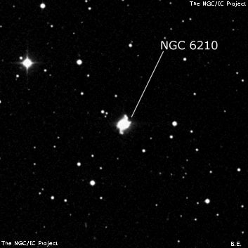 NGC 6210 - планетарная туманность. Описание NGC 6210:, Планетарная туманность в созвездии Геркулес