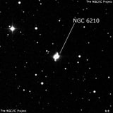 NGC 6210 - планетарная туманность. Описание NGC 6210:, Планетарная туманность в созвездии Геркулес