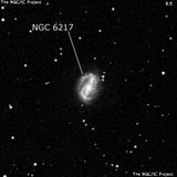 NGC 6217 - спиральная галактика с баром. Описание NGC 6217:, Галактика в созвездии Малая Медведица