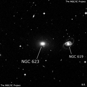 NGC 623 - эллиптическая галактика. Описание NGC 623:, Галактика в созвездии Скульптор
