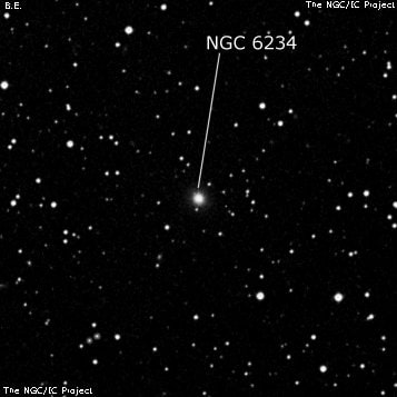 NGC 6234 - эллиптическая галактика. Описание NGC 6234:, Галактика в созвездии Змееносец