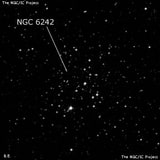 NGC 6242 - рассеянное скопление звёзд. Описание NGC 6242:, Рассеянное скопление в созвездии Скорпион