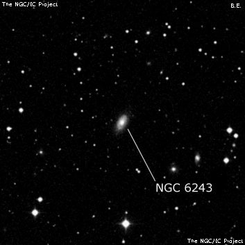 NGC 6243 - спиральная галактика. Описание NGC 6243:, Галактика в созвездии Геркулес