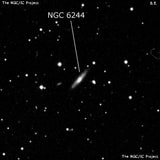 NGC 6244 - спиральная галактика с баром. Описание NGC 6244:, Галактика в созвездии Дракон