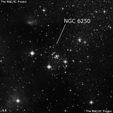 NGC 6250 - рассеянное скопление звёзд. Описание NGC 6250:, Комплекс туманностей в созвездии Жертвенник