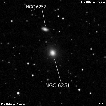 NGC 6251 - эллиптическая галактика. Описание NGC 6251:, Галактика в созвездии Малая Медведица