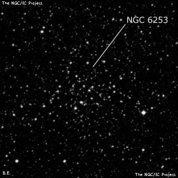 NGC 6253 - рассеянное скопление звёзд. Описание NGC 6253:, Рассеянное скопление в созвездии Жертвенник