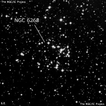 NGC 6268 - рассеянное скопление звёзд. Описание NGC 6268:, Рассеянное скопление в созвездии Скорпион