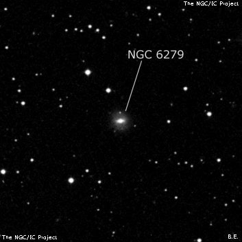 NGC 6279 - спиральная галактика с баром. Описание NGC 6279:, Галактика в созвездии Геркулес