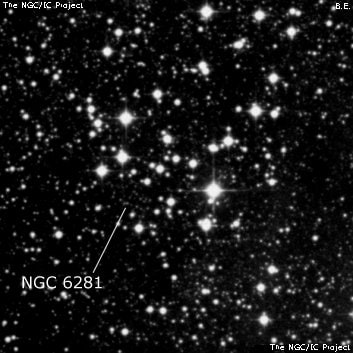 NGC 6281 - рассеянное скопление звёзд. Описание NGC 6281:, Рассеянное скопление в созвездии Скорпион