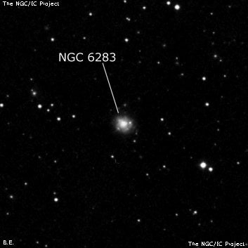 NGC 6283 - спиральная галактика. Описание NGC 6283:, Галактика в созвездии Геркулес