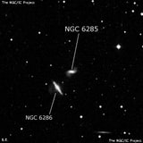 NGC 6285 - линзовидная галактика. Описание NGC 6285:, Галактика в созвездии Дракон