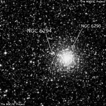 NGC 6294 - две звезды. Описание NGC 6294:, Двойная звезда в созвездии Змееносец