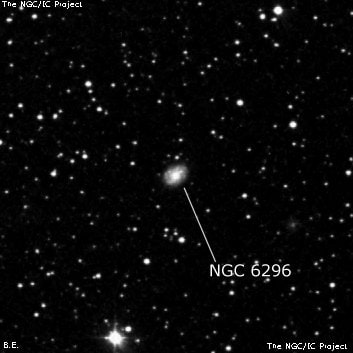 NGC 6296 - спиральная галактика с баром. Описание NGC 6296:, Галактика в созвездии Змееносец