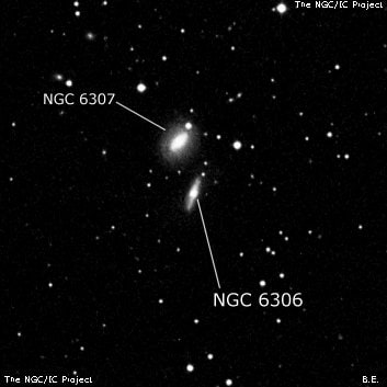 NGC 6306 - спиральная галактика с баром. Описание NGC 6306:, Галактика в созвездии Дракон