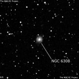 NGC 6308 - спиральная галактика с баром. Описание NGC 6308:, Галактика в созвездии Геркулес
