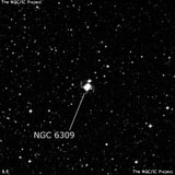 NGC 6309 - планетарная туманность. Описание NGC 6309:, Планетарная туманность в созвездии Змееносец