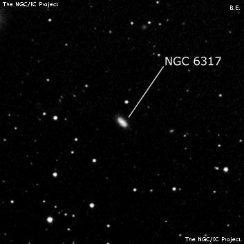NGC 6317 - линзовидная галактика. Описание NGC 6317:, Галактика в созвездии Дракон