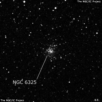 NGC 6325 - шаровое скопление звёзд. Описание NGC 6325:, Шаровое скопление в созвездии Змееносец