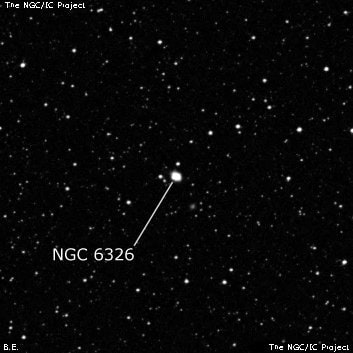NGC 6326 - планетарная туманность. Описание NGC 6326:, Планетарная туманность в созвездии Жертвенник