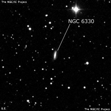 NGC 6330 - спиральная галактика с баром. Описание NGC 6330:, Галактика в созвездии Геркулес