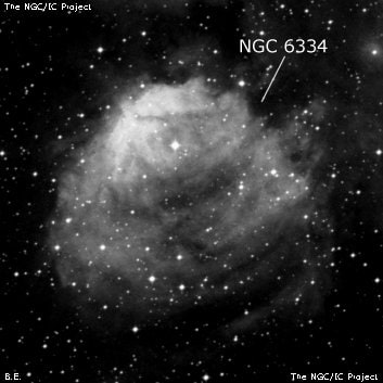 NGC 6334 - туманность. Описание NGC 6334:, Остаток сверхновой в созвездии Скорпион
