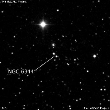 NGC 6344 - две звезды. Описание NGC 6344:, Двойная звезда в созвездии Геркулес
