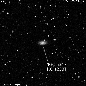 NGC 6347 - спиральная галактика с баром. Описание NGC 6347:, Галактика в созвездии Геркулес