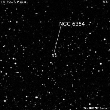 NGC 6354 - четыре звезды. Описание NGC 6354:, Объект глубокого космоса в созвездии Скорпион