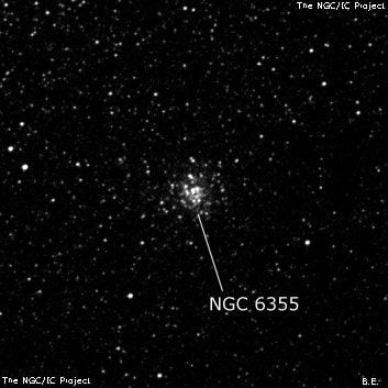 NGC 6355 - шаровое скопление звёзд. Описание NGC 6355:, Шаровое скопление в созвездии Змееносец