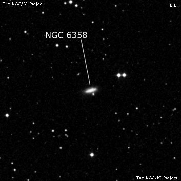 NGC 6358 - спиральная галактика. Описание NGC 6358:, Галактика в созвездии Дракон