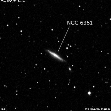 NGC 6361 - спиральная галактика. Описание NGC 6361:, Галактика в созвездии Дракон
