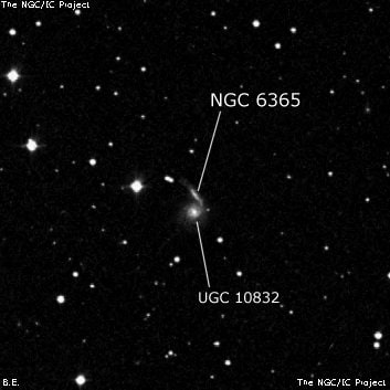 NGC 6365 - спиральная галактика. Описание NGC 6365:, Галактика в созвездии Дракон