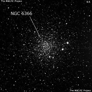 NGC 6366 - шаровое скопление звёзд. Описание NGC 6366:, Шаровое скопление в созвездии Змееносец