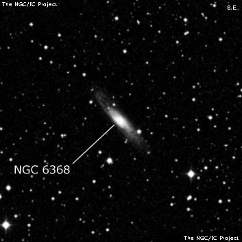 NGC 6368 - спиральная галактика. Описание NGC 6368:, Галактика в созвездии Змееносец