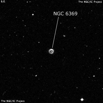 NGC 6369 - планетарная туманность. Описание NGC 6369:, Планетарная туманность в созвездии Змееносец