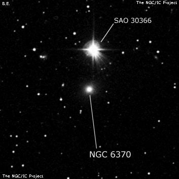 NGC 6370 - эллиптическая галактика. Описание NGC 6370:, Галактика в созвездии Дракон