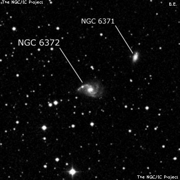 NGC 6372 - спиральная галактика. Описание NGC 6372:, Галактика в созвездии Геркулес